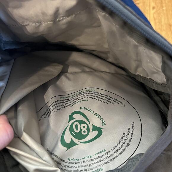 Osprey Veer Sling Backpack Recycled Blue Gray 12x10 Mesh Pocket Travel Bag - Picture 5 of 10